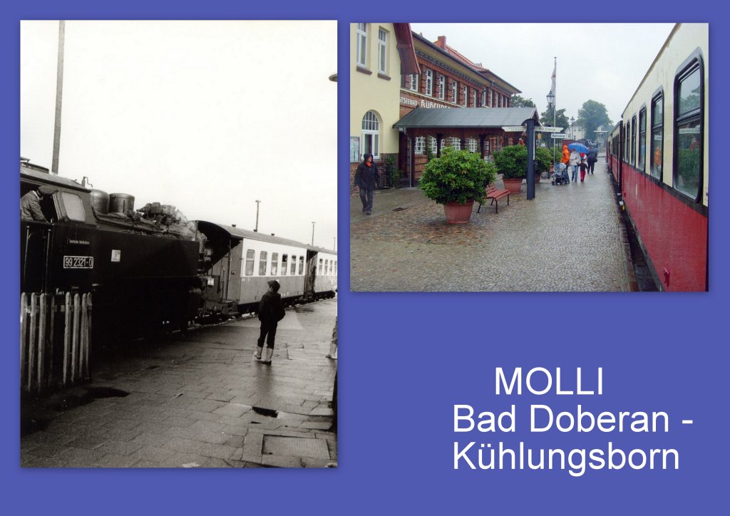 Molli unterwegs 2010 und vor 1990